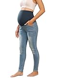 Maacie Umstandshosen Lange Elastisch Jeans für Schwangerschaft Bequem...