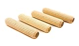 Tolux Holzdübel 10x50 [mm] Packung mit 50 Stück, Rillendübel,...