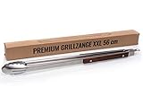 56 cm XXL BBQ Grillzange - extra lang aus Edelstahl | Holz Küchen-Zange...