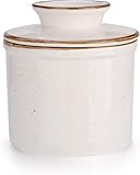 Jersinwei Französische Butterdose Wassergekühlt mit Wasserlinie Keramik...