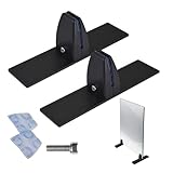 Halterungsset für Kamin-Glasplatte: verstellbare Basis aus Metall,...