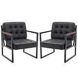Mid Century Modern ohrensessel 2er Set, Bequeme Lounge Sessel, Brauner...