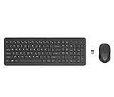 HP 150 kabellose Tastatur und Maus, 2,4 GHz, LED-Anzeige, Tastensperre, 12...