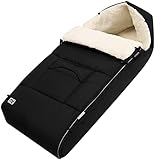 MONZANA® Fußsack für Kinderwagen Baby Winter mit Reflektoren...