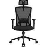 Durrafy Bürostuhl Ergonomisch, Schreibtischstuhl mit Verstellbarer...