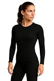 LEON+ Merino Damen Unterwäsche Set, Thermounterwäsche (Schwarz, M)