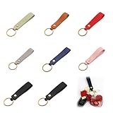 Dumhuts 8 Stück Leder-Schlüsselanhänger, personalisierbar, für...