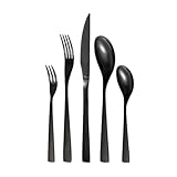 Otto Koning - Berlin - Besteck schwarz 4 Personen, Essbesteck Set 20...