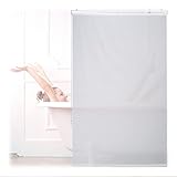 Relaxdays Duschrollo, 100x240 cm, Seilzugrollo für Dusche & Badewanne,...