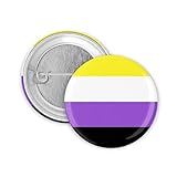 3x Non binary Flagge Button 25mm Pride CSD Lgbt Badge