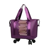 Zunetsutock Reisetasche mit Rollen, zusammenklappbares Gepäck mit Rädern,...
