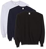 Fruit of the Loom Herren Classic Set In Sweat, 3 Pack Sweatshirt,...