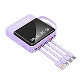 Tragbares 10000mAh-Handy-Ladegerät mit Integrierten Kabeln und...