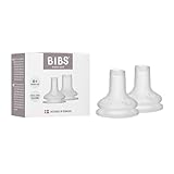BIBS Flaschensauger mit Trinkaufsatz, 2er-Pack – BPA-frei, Runder...