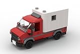 Steinchenshop Klemmbaustein Auto City Roter Campingwagen kompatibel mit den...