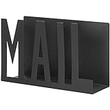 Jandra Schwarzes Metall Desktop Cutout Mail Brief Halter