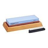 Amazon Basics Messerschärfstein, doppelseitig, Körnung 400/1000, mit...