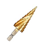 thirei Spiralnut Stufenbohrer, HSS Kegelbohrer für Metall, Edelstahl,...