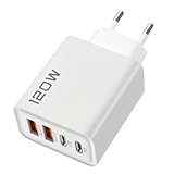 Wandladegerät - 120W 5V2A 4-Fach Adapterstecker | Wand-Steckernetzteil |...