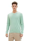 TOM TAILOR Herren Basic Pullover mit V-Ausschnitt aus Baumwolle, 26128 -...