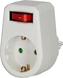 Brennenstuhl Steckdosenadapter, Schutzkontaktsteckdose mit Schalter...