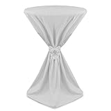 Beautissu Stehtisch Hussen 70 cm x 145cm – Edle Microfaser Hussen mit...