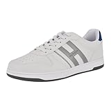 Tommy Hilfiger Tilyas Herren-Sneaker, Weiß/Silber/Blau 142, 45 EU