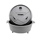 SANTOS Dutch Oven mit Deckel - Schmortopf für Außenküche - 11L/12Qt....