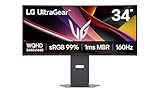 LG Ultragear 34G600A-B Gaming-Monitor, 34', UWQHD (3440x1440), 160Hz, 1ms...