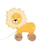 Personalisierbares Holz-Nachziehtier Löwe – fördert Motorik &...