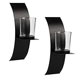 Alipis 2 Stück Wandkerzenhalter Pulverbeschichtetem Schmiedeeisen...