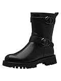 Tamaris Damen Stiefelette Vegan; BLACK/STRUCTURE, EU 40