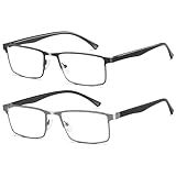 Fsread 2er-Pack Lesebrille Herren, Leichte Blaulichtblockierende...