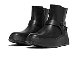 Fitflop Damen F-Mode Chelsea Leder mit gefaltetem Knoten Stiefel, Schwarz,...