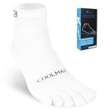 KWUKOTY COOLMAX CORE gepolsterte Lauf-Zehensocken | für Herren & Damen...