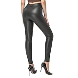 SOGNO D'ORO Damen Kunstleder Leggings Lederhose High Waist Leggings Hose...