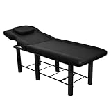 Stationäre Massagetisch, Heavy Duty Bett mit Verstellbarer Rückenlehne,...