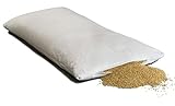 GIRAFFENLAND Bio-Hirsekissen 40x80cm, Kissen - Köper-Baumwolle weiß, mit...