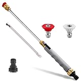 Jet Schlauch Wasserdüse Hochdruck, Handheld 2-in-1 Kraftreiniger Lanze Mit...