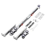 Scheunentor-Hardware-Set, Schienenrollen-Set für Holzschiebetüren,...