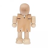 Oshhni 4X Unfertige Holzfigur, Bastelzubehör Zum Bemalen von Ornamenten,...