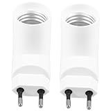 LIFKOME 2 Stück Teiliges Eu Stecker Lampenfassungs Adapter mit Schalter...