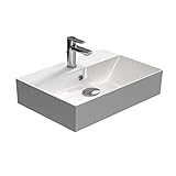 Aqua Bagno | Eckiges Design Handwaschbecken, hochwertige Keramik, modern &...