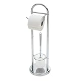 axentia 280835 WC-Garnitur Emil in Silber, WV-Bürstenhalter mit...