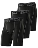 Runhit 3er Pack Herren Kompressionsshorts, Baselayer Stretch Tights Sport...