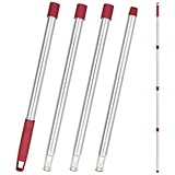1PC Moppstiel Ersatz 4-Sektionen Einstellbare Edelstahl Kompatibel Mit...