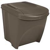 Mokuyary Stapelbare Mülleimer 3 STK. Grau 75 L Polypropylen Große,...