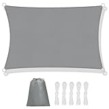 Sonnensegel Rechteckig 2x3m, Sonnensegel 95% UV-Strahlen Blockiert und...