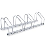 CCLIFE Fahrradständer Boden für 4 Fahrräder mit Reifenbreiten bis 65 mm...