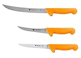 Wolfcut Gold Serie - Metzgermesser-Set 3-tlg. - Zerlegemesser,...